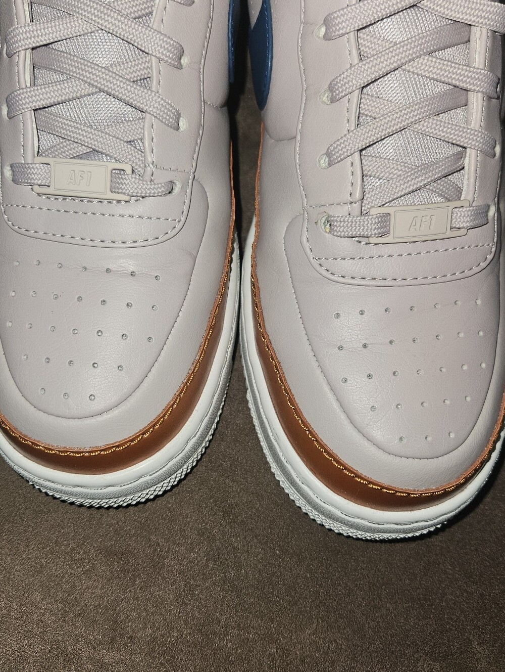 NIKE AIR FORCE 1 Women’s High-Top Sneakers in  Lavender Copper & Blue Sz 9 - Picture 5 of 12